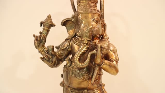 18" Ganesha-Hanuman Composite Deity | Madhuchista Vidhana (Lost-Wax) | Panchaloha Bronze