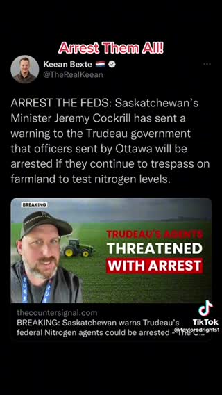 Saskatchewan threatens to arrest feds