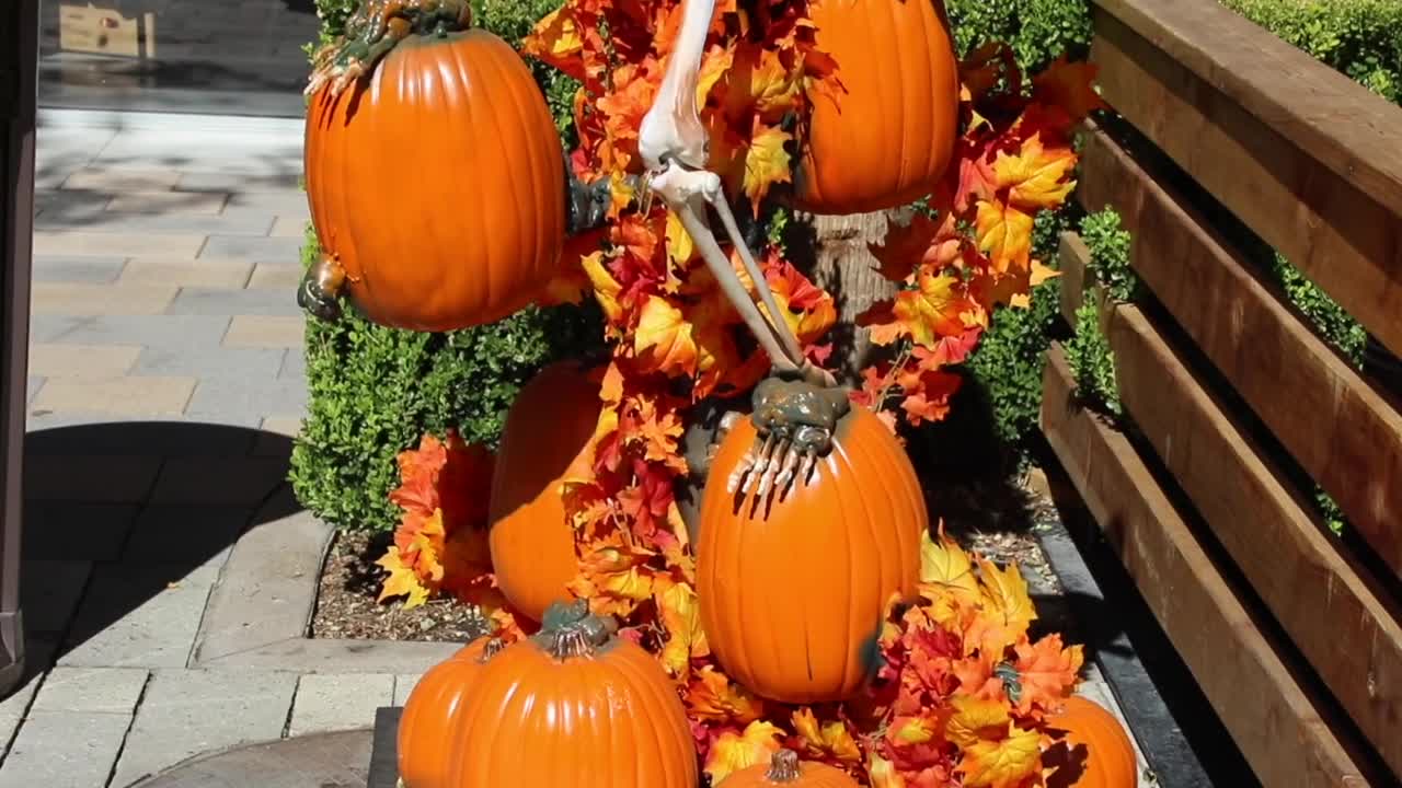 Halloween statues at the Linq on the Las Vegas Strip.