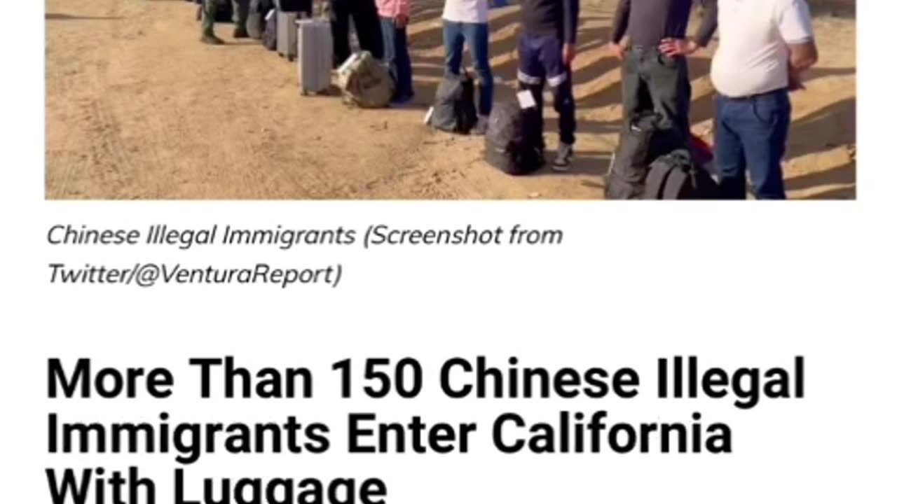 50+ Chinese Illegal Immigrants Enter California with Luggage