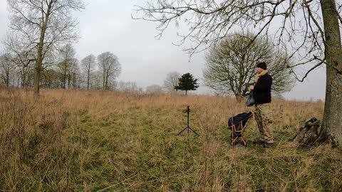 setting up the tripod for a vlog speedlapse