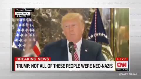 2017: Comedian John Oliver mocking President Trump for suggesting statues of Jefferson would be next