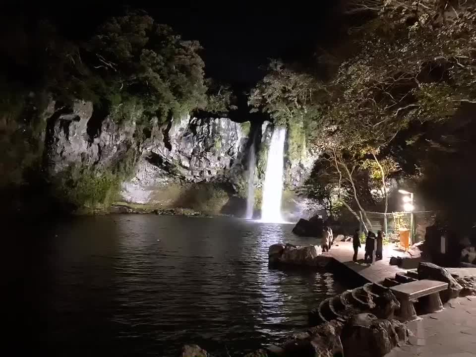 Beautiful waterfall on Jeju Island, South Korea(3)