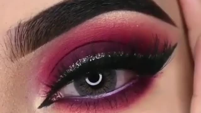 magenta eye makeup tutorial ||#short