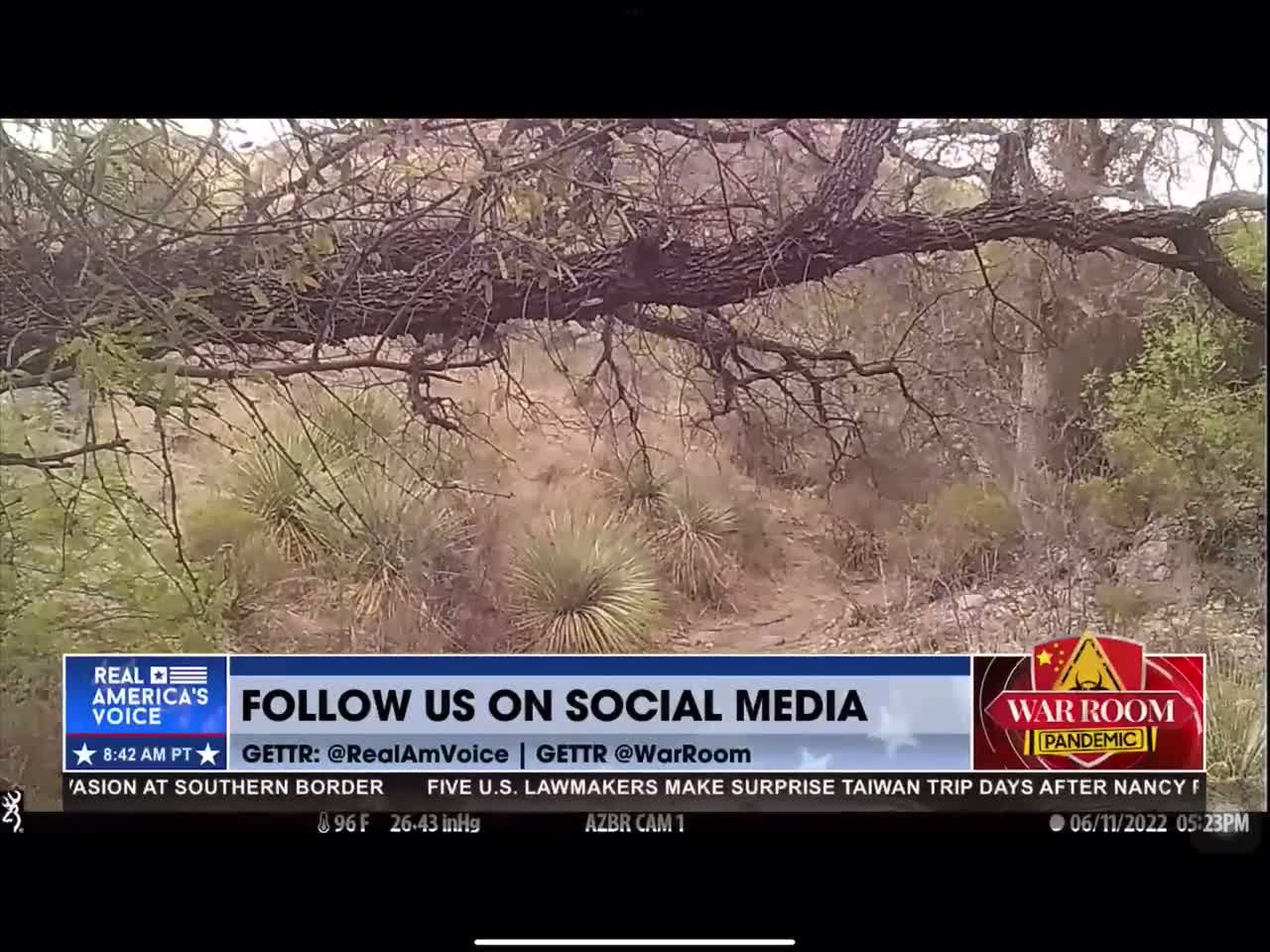 Drug cartel bunkers on the US border.