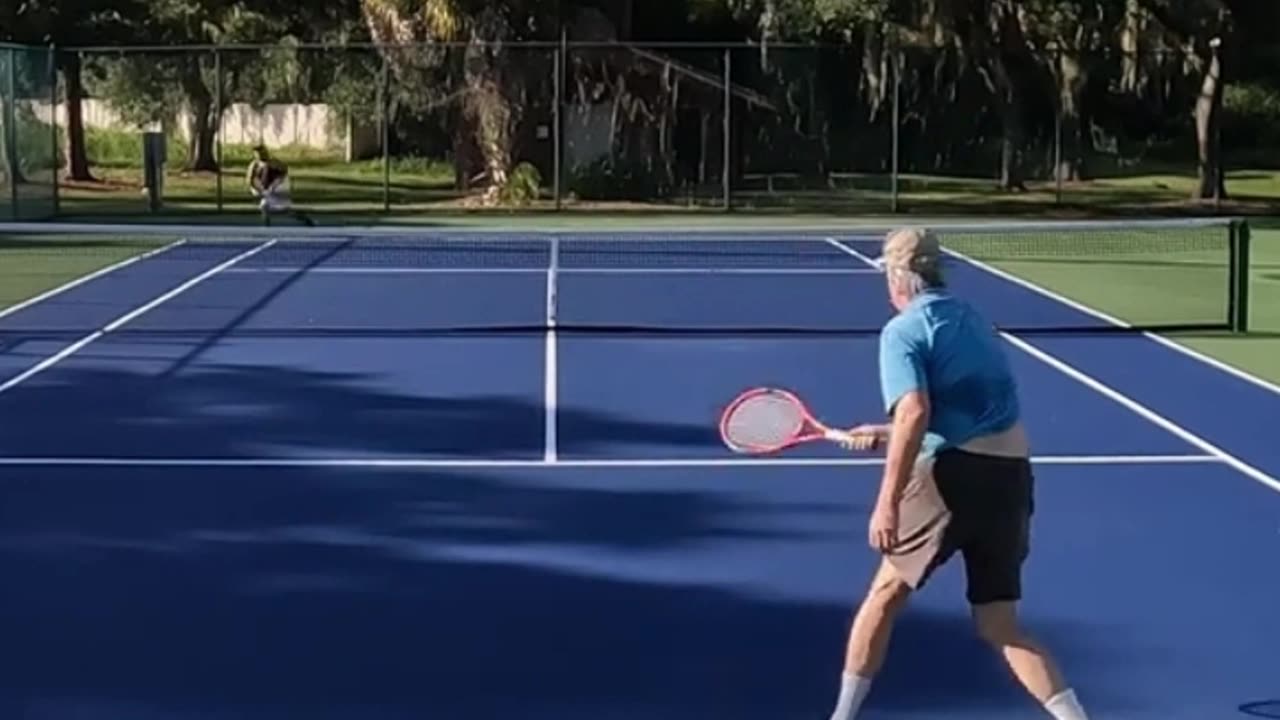 GOT BEAT BY A GOOD LOB!