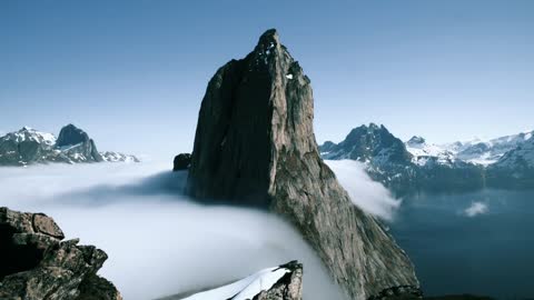 Amazing cloud waterfall nature footage - Amazing nature