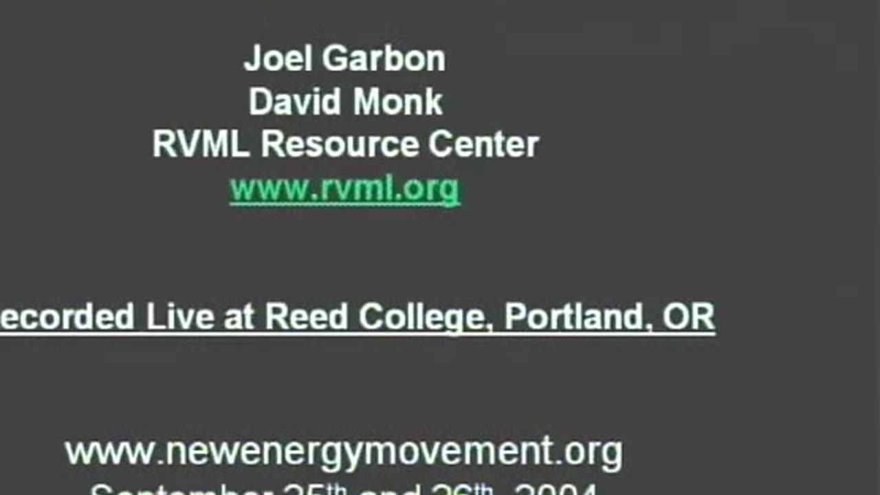 Mark Comings： New Energy- The Courage to Change (2004 NEM Conference)