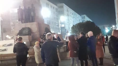 Protest anti certificatul verde si obligativitatea vaccinarii. Iasi 28 octombrie 2021