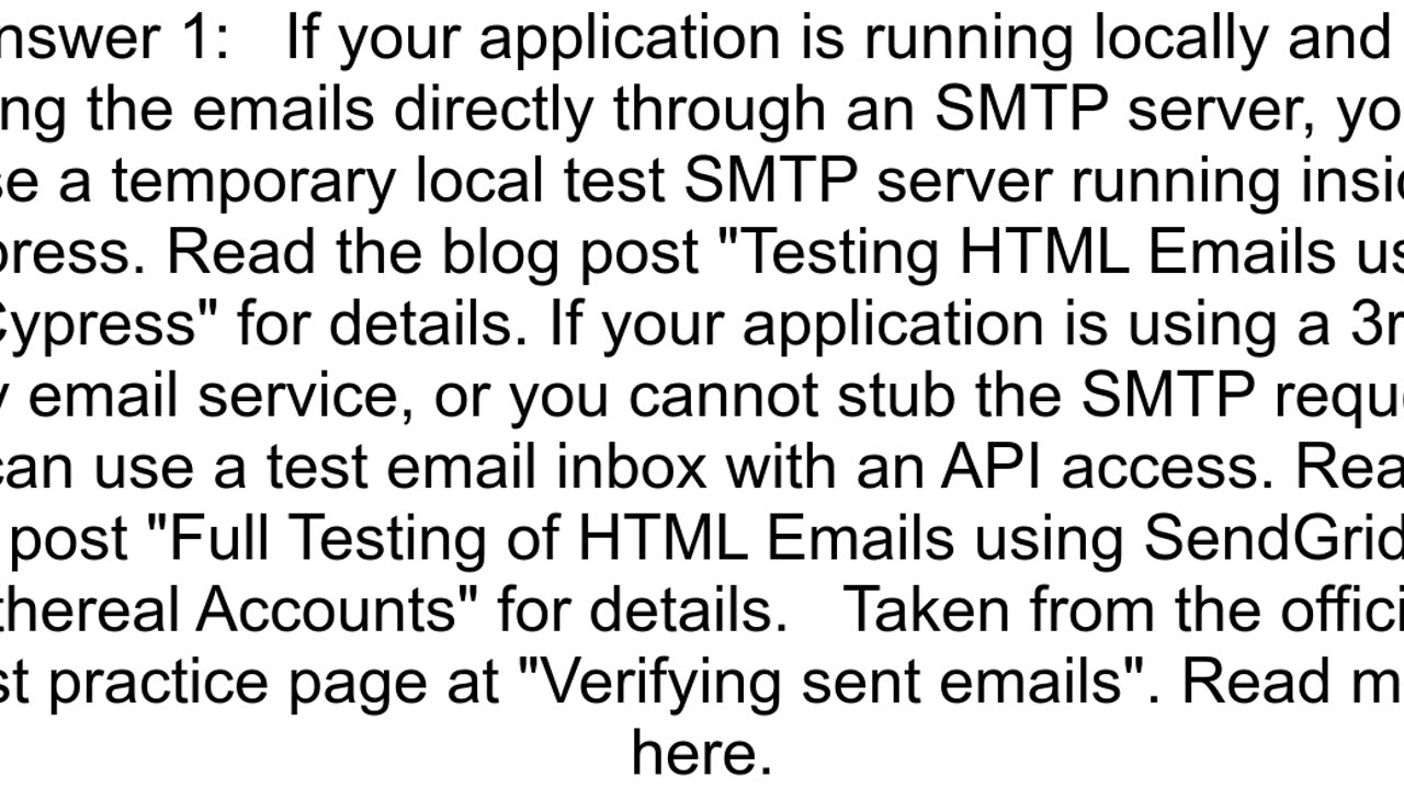 How can I acess content of email triggered by a test in Cypress