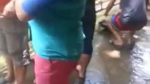 ACTUAL FOOTAGE OF WATER FALLS DESTROY THERE ENJOYMENT OF SWIMMING.