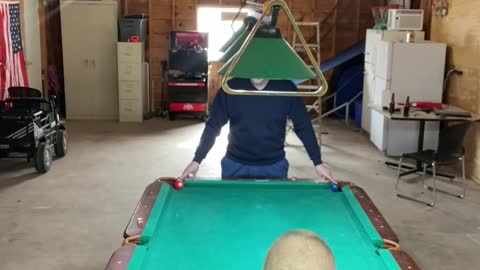 Man Bamboozles Son with Pool Trick Shot Gag