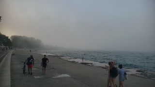 Experiencing the Fog Along Lake Michigan in Chicago