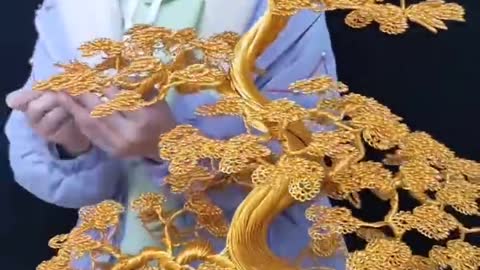 Amazing making wire tree from girl Art