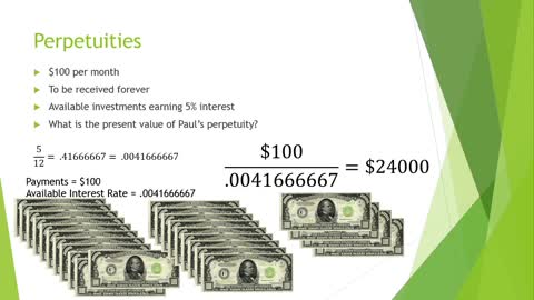 Perpetuity Lesson/Tutorial: Definition, Present Value of a Perpetuity Formula & Examples