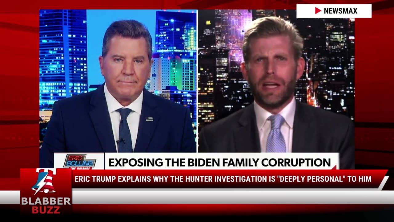 Eric Trump Explains Why The Hunter Investigation Is "Deeply Personal" To Him