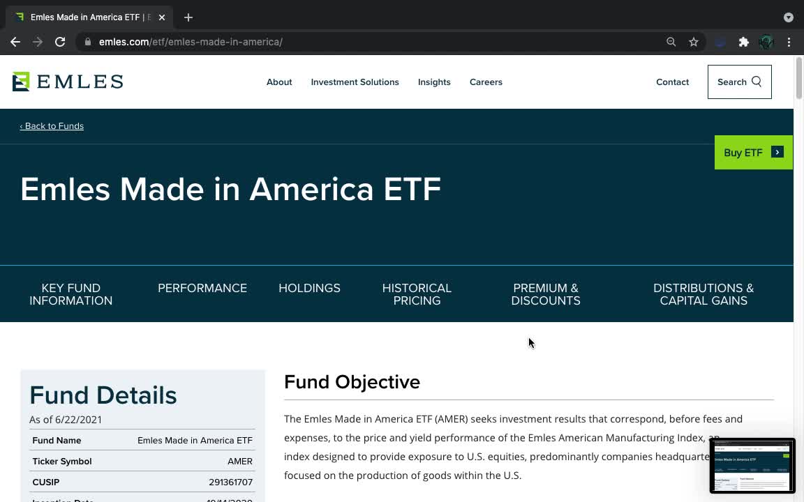 AMER ETF Introduction ( Made in America )