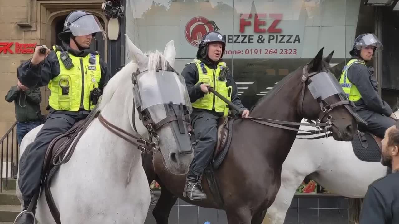 Locals in Newcastle calling the old bill Nazis - Because They Are!