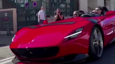 RED FERRARI IN MONACO