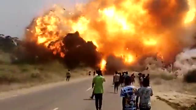 Almost entire town leveled after explosives delivery truck crash in Ghana