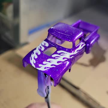 Fresh painted ted truck