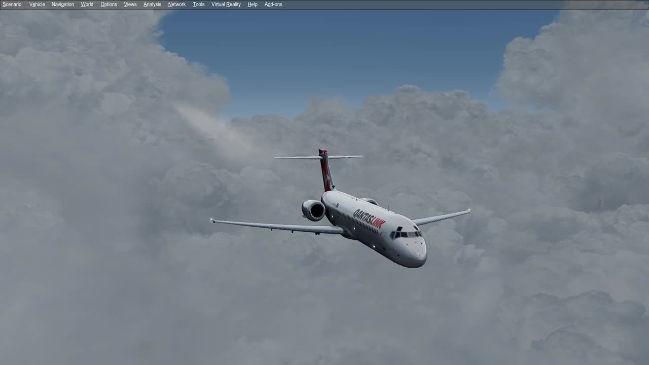 Inflight 717 Cumulonimbus CB clouds and thunderstorm P3D