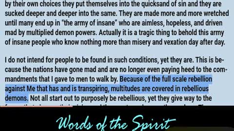 Words of the Spirit. July 25 2022