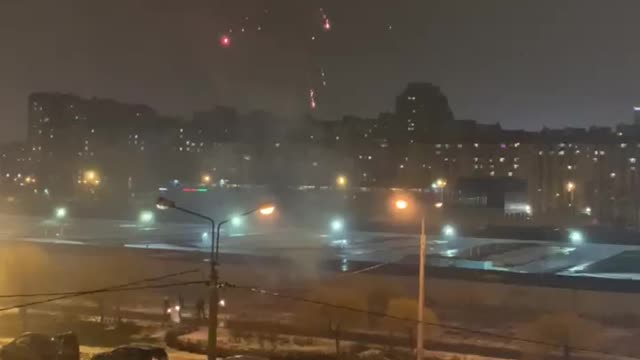 New Year's Fireworks Close Up