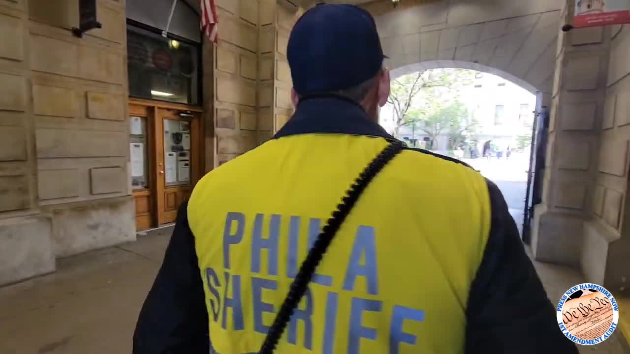 **TYRANTS AT CITY HALL** OFF DUTY OFFICER GETS CHECKED PHILADELPHIA 1ST AMENDMENT AUDIT