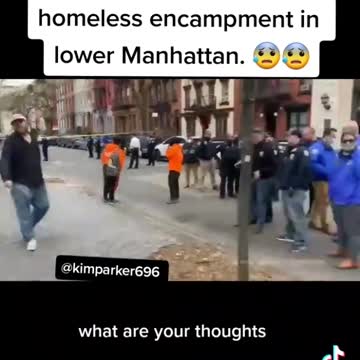 NYPD Tear Down A Homeless Encampment In Lower Manhattan