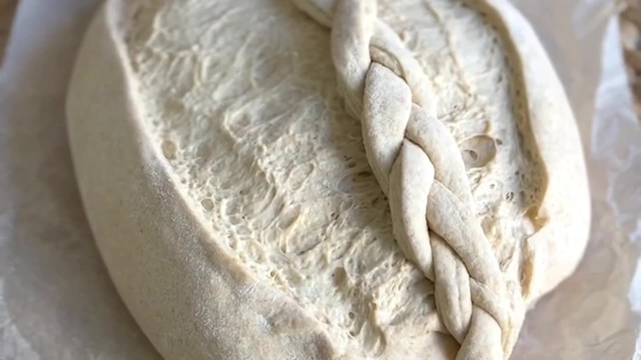 Braided sourdough bread