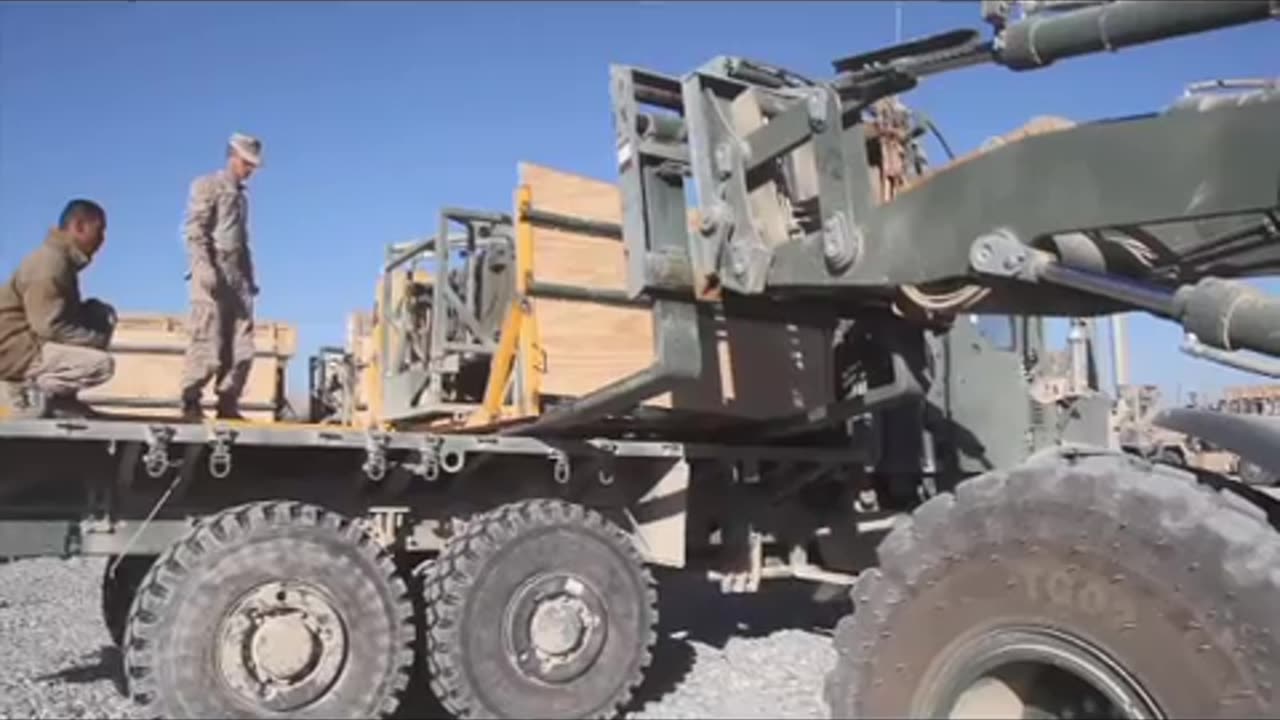 Mine clearing Marines prepare their vehicles