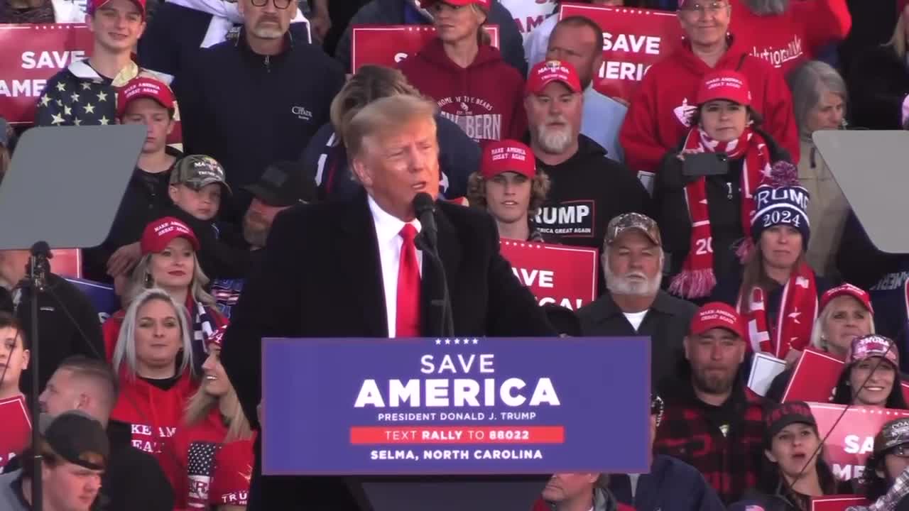 President Donald J. Trump speaks about Immigration at the Save America Rally in Selma, NC | 9 Apr 22.