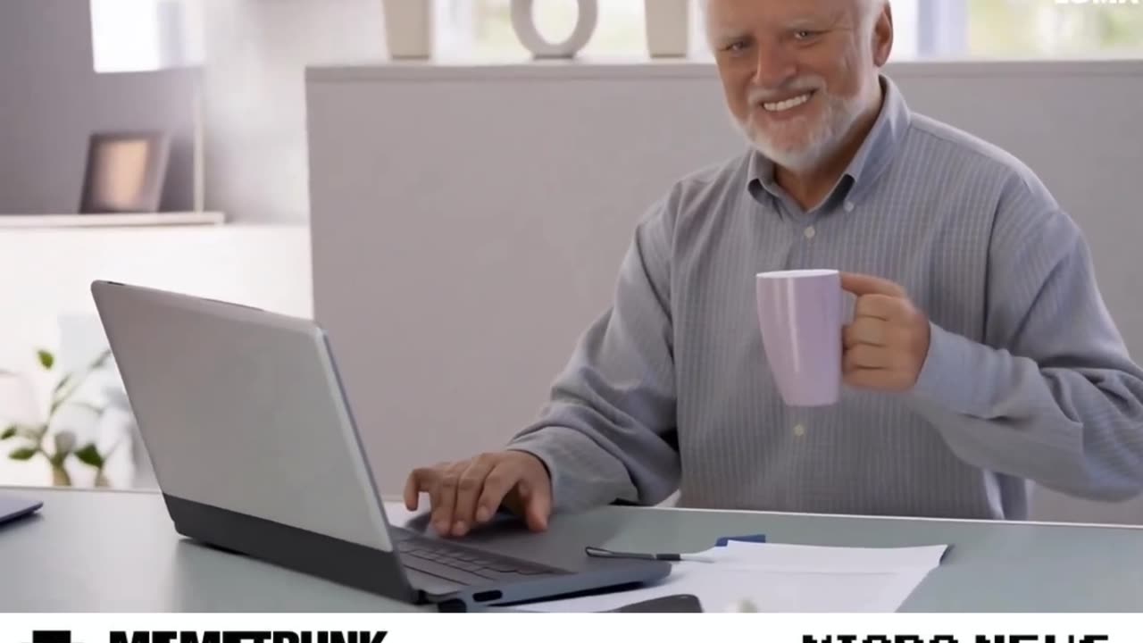 Animated Meme - coffee grin