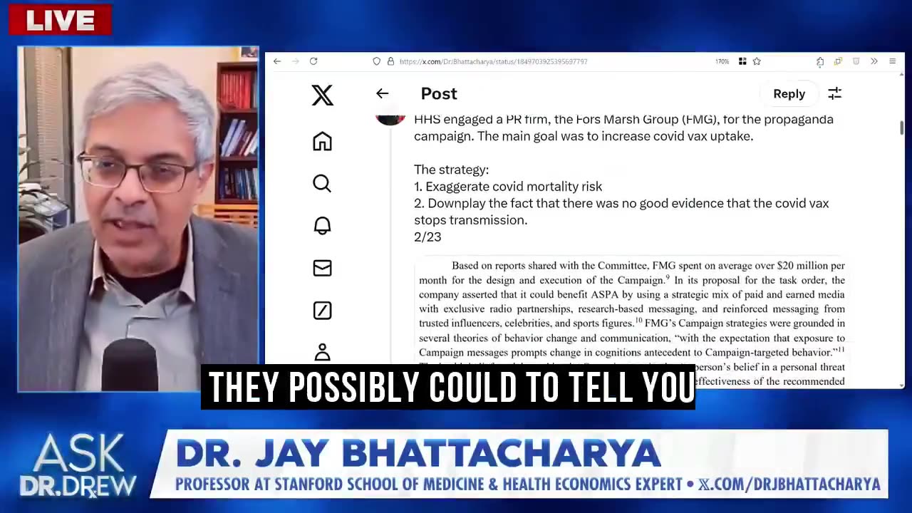 Dr. Jay Bhattacharya: HHS Spent $1B on COVID Propaganda