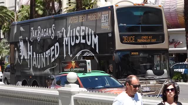 Mobile Billboards driving on the Las vegas Strip.