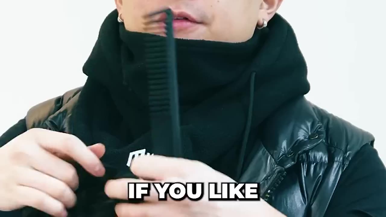 We give him The most perfect tow black haircut
