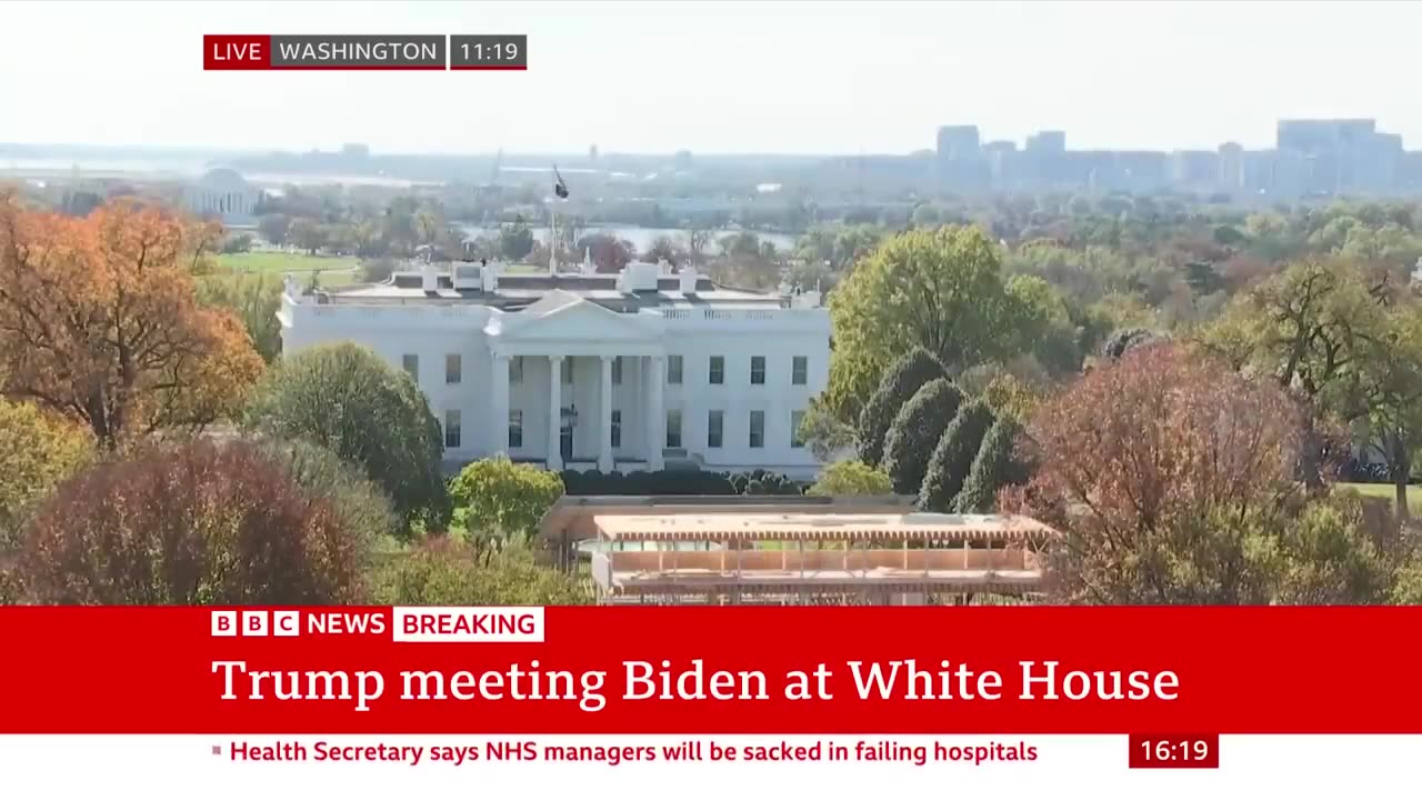 Joe Biden congratulates Donald Trump as pair shake hands in Oval OfFice