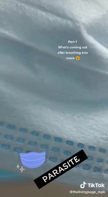 Guy on tiktok reveals parasites in masks