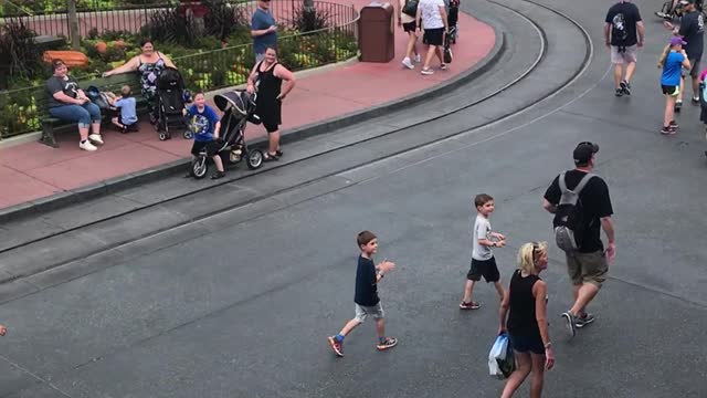 Man Displays Trump Banner at Disney World