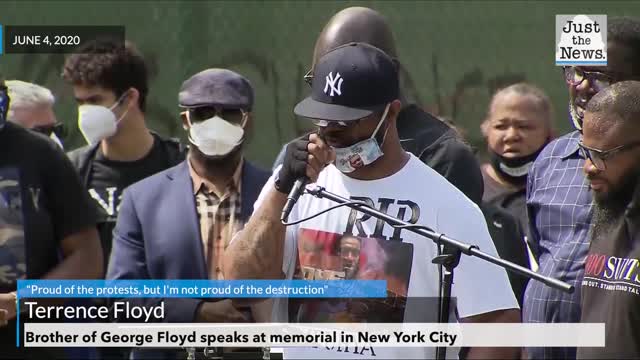 George Floyd's brother speaks at memorial in NYC