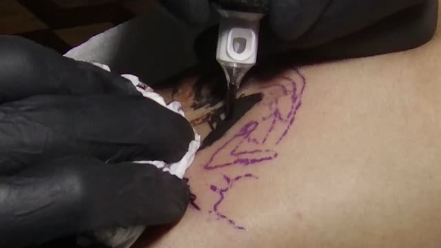 Customize Colored Tattoo TimeLapse