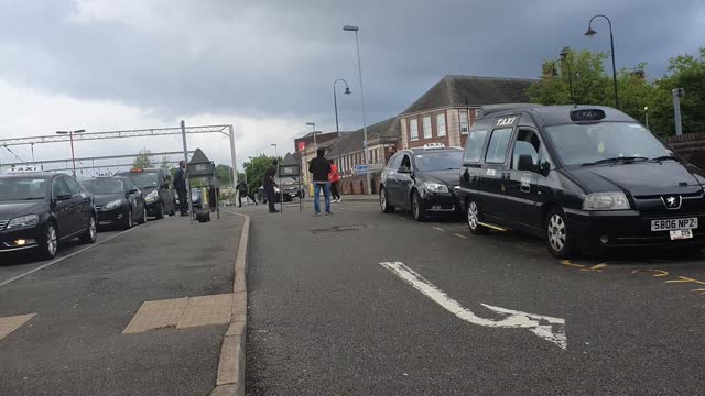 Taxi drivers on Stoke on Trent train station