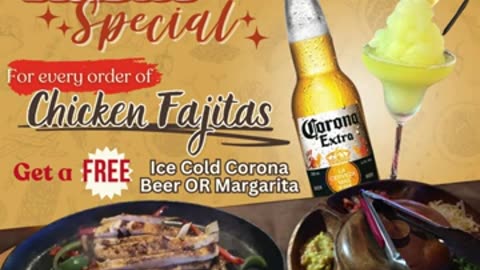 T-Backs Sports Bar and Grill Sports Schedule and Chicken Fajitas special for Friday June 21, 2024