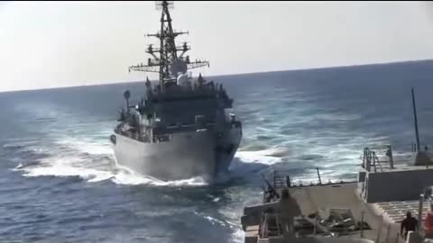 Russian ships harassing the US Navy