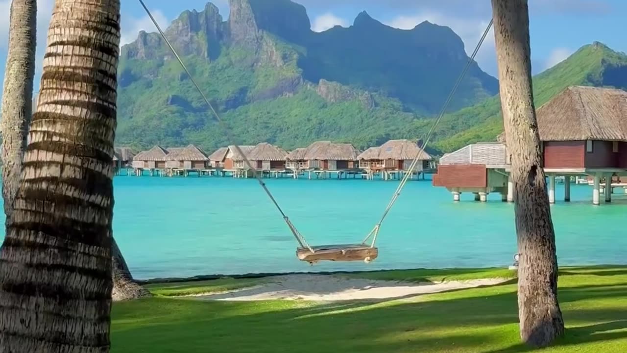 Majestic Bora-Bora island, French Polynesia.