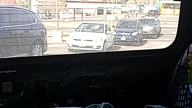 Starbucks line in drive through