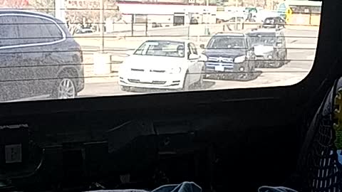Starbucks line in drive through