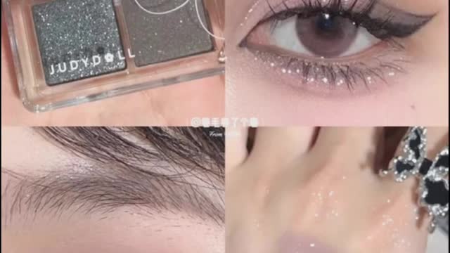 Korean Eye Makeup Tutorials Glitter Eye makeup color Beautiful Image