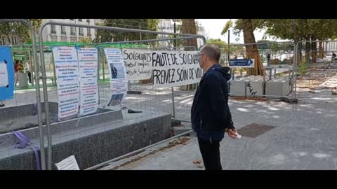 Les Masques Blancs Nantes Sitting morts apres injection avec témoignage d'une passante le 3 sept
